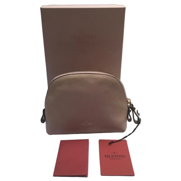 NWT Valentino Garavani Pink Leather Travel/Makeup Bag - Picture 7 of 7